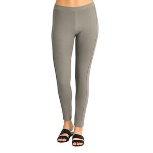 Laila Jayde Gray Ribbed Leggings Mid Rise Full Length NWT Women’s XL Stretchy